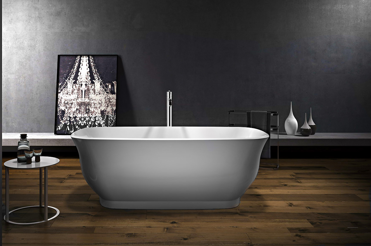Soaking Bathtub Free Standing Acrylic Modern Bathtub 67 - Adria